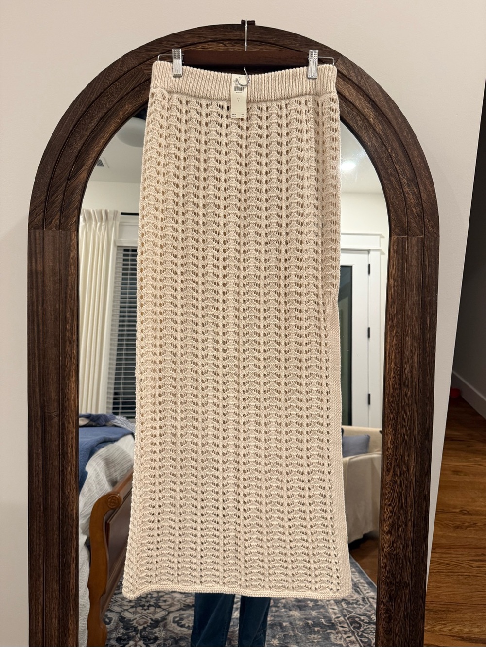 Anthropologie Cream Crochet Maxi Skirt - Picture 2 of 4